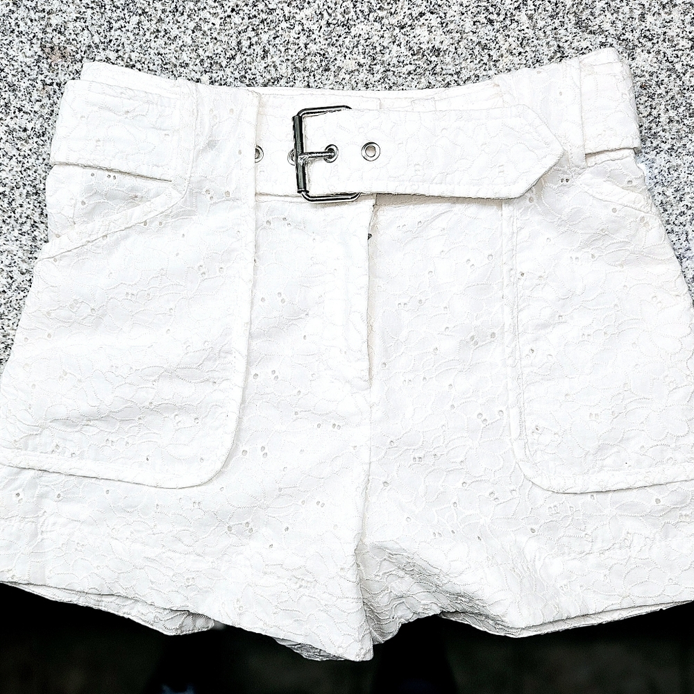10 Crosby Derek Lam High Waist White Shorts